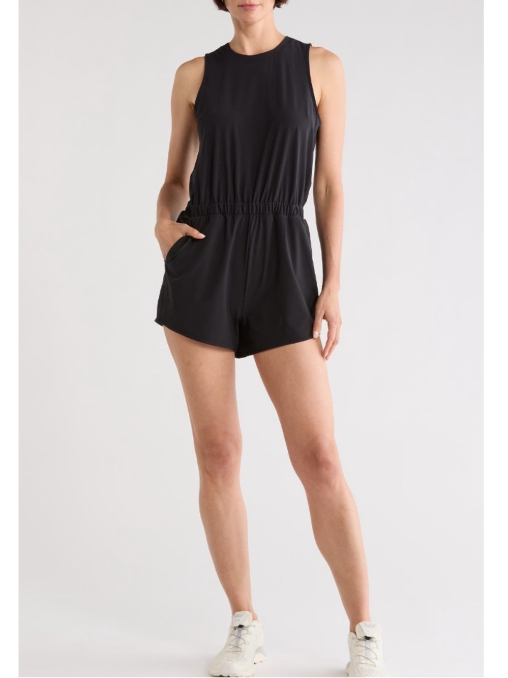 Z by Zella Interval Romper Black Athletic Sleeveless Medium